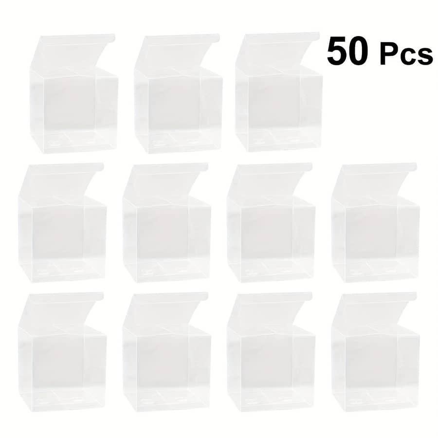 50pcs 1.96*1.96inch Transparent Pvc Gift Box Candle Packaging Party Supplies Gift Box Box Packs Shop Online at Dubai Trades 2