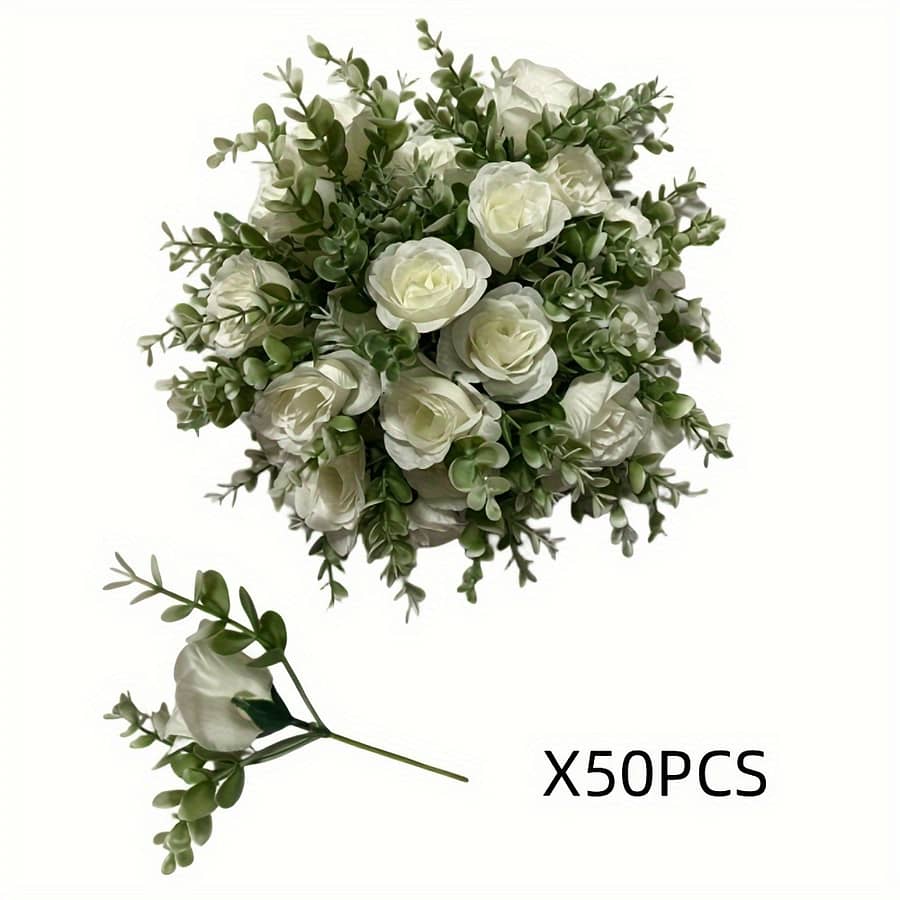 50pcs Artificial Roses With Stems – Realistic Foam Flowers For Diy Wedding Bouquets, Bridal Showers, Mother’s Day & Home Decor Artificial Flowers Shop Online at Dubai Trades 2