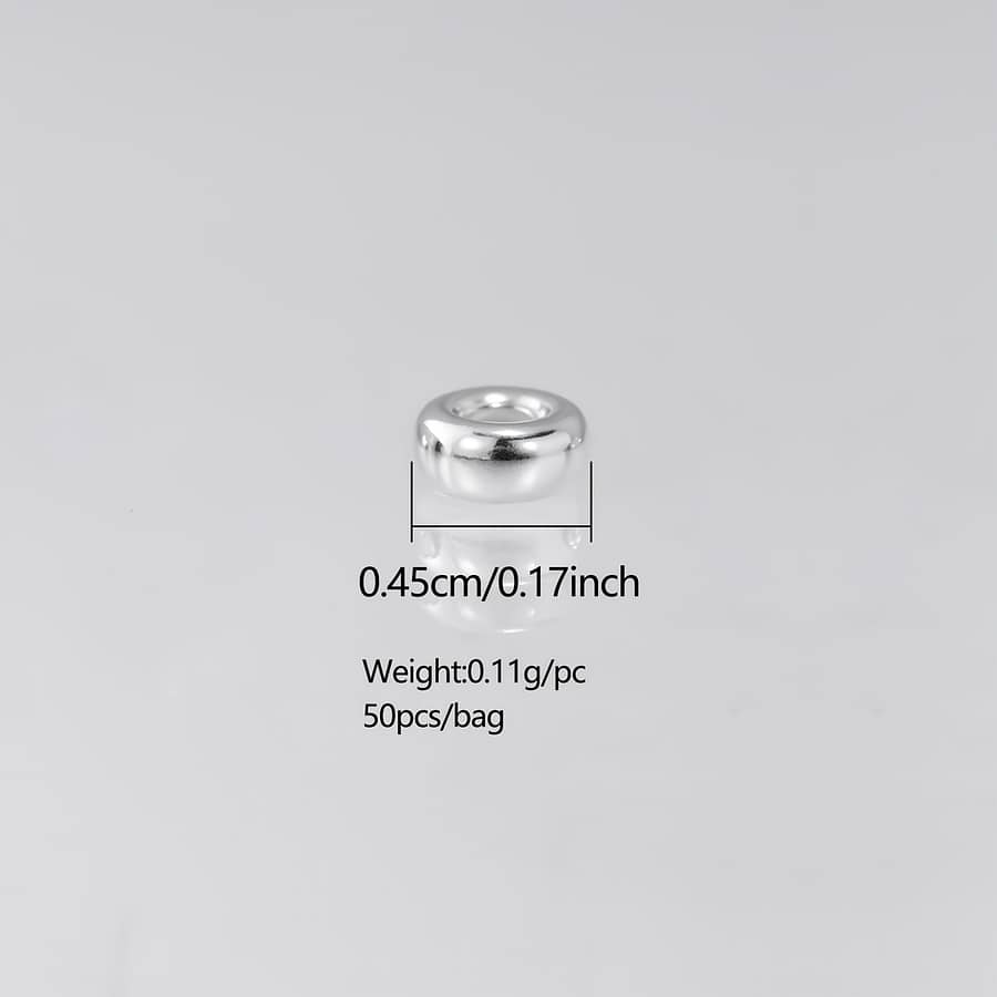 50pcs/pack S925 Pure Silvery Wheel Beads Spacer Beads Loose Beads Accessories Diy Bead String Bracelet Necklace Material Pack Clothing, Shoes & Jewelry Shop Online at Dubai Trades 2