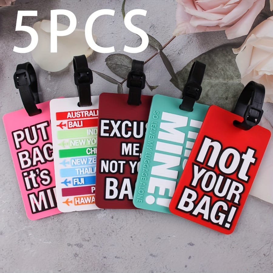 5pcs Mixed Creative Pvc Travel Case Luggage Tag, Cute Bag, Identification Hanging Tag, Student Campus Card Protective Cover, Anti Loss Travel Case Hanging Tag Clothing, Shoes & Jewelry Shop Online at Dubai Trades 2
