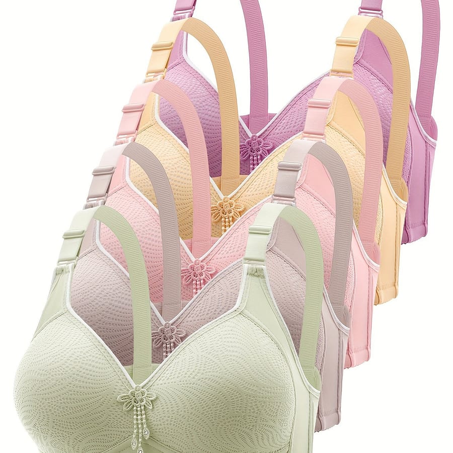 5pcs Tassel Decor Wireless Bra, Sexy Comfy Push Up Bra, Women’s Lingerie & Underwear Bras Shop Online at Dubai Trades 2