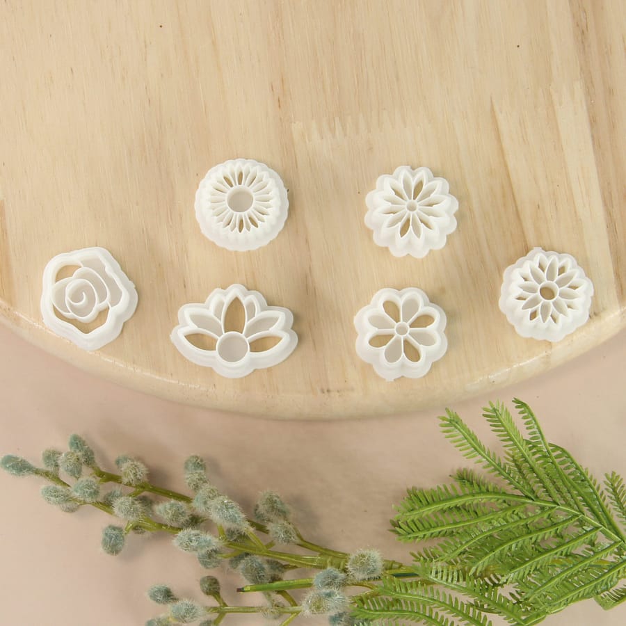 6pcs Polymer Clay Cutters, Flower Stud Clay Cutters For Jewelry Making, Polymer Clay Earrings Cutters, Spring Polymer Clay Cutters Arts, Crafts & Sewing Shop Online at Dubai Trades 2