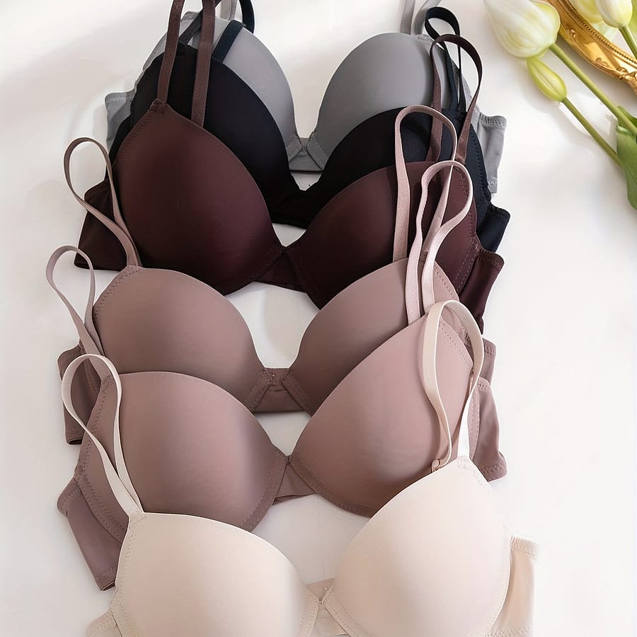 6pcs Underwire Bra, Simple Comfy Push Up Bra, Women’s Lingerie & Underwear Bras Shop Online at Dubai Trades 2