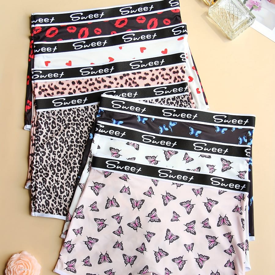 7 Waist Boyshort Printed Floral Seamless Ladies Underwear Boxers Leopard Animal Pattern Soft And Comfortable. Boy Shorts Shop Online at Dubai Trades 2