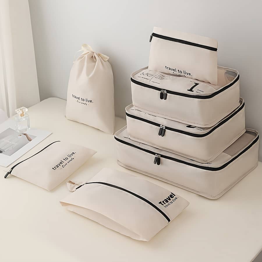 7pcs Portable Travel Storage Bag Set, Luggage, Clothing Organizer, Includes Innerwear Bag, Shoe Bag, For , Men, Clothing, Shoes & Jewelry Shop Online at Dubai Trades 2