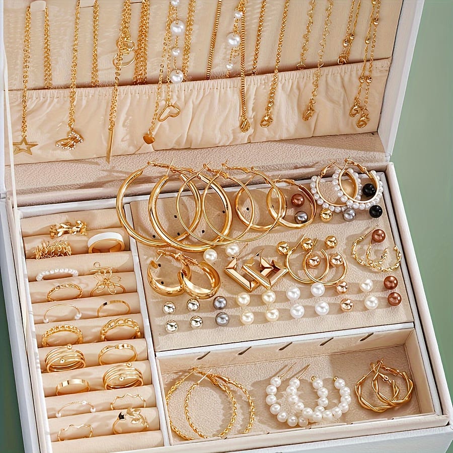 86pcs/set Elegant Vintage Jewelry Set, Necklaces, Earrings, Rings, 4-in-1 Combo For Women, Ideal For Daily, Commute, Mother’s Day, Valentine’s Gift (box Not Included) Clothing, Shoes & Jewelry Shop Online at Dubai Trades 2