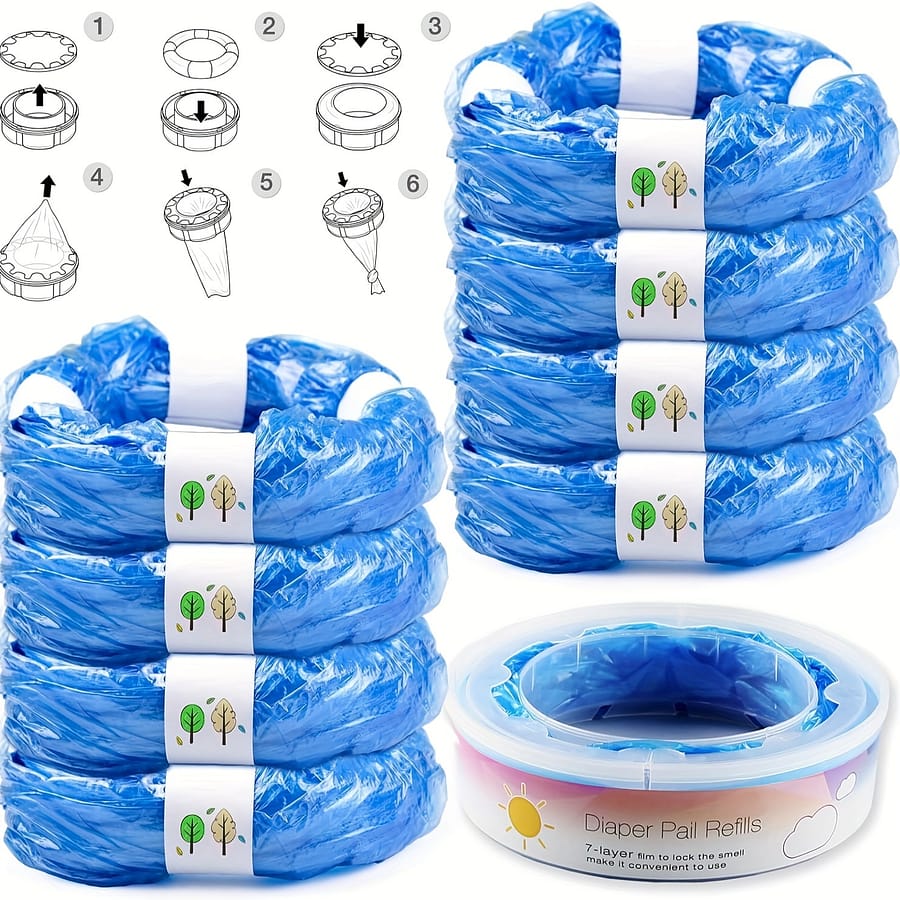 9 Packs Diaper Diaper Pail Refills Compatible With And Munchkin Diaper Pails (1 Refill Cartridge) Baby Products Shop Online at Dubai Trades 2