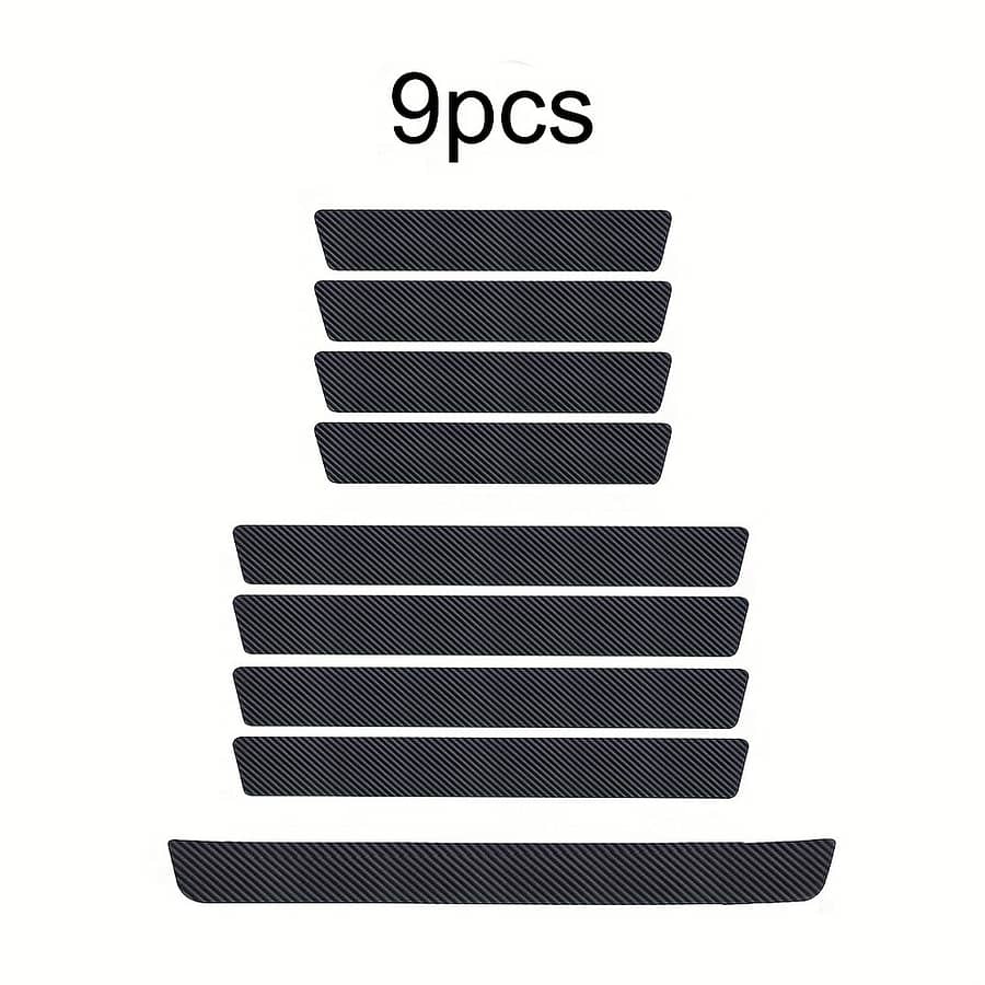9pcs Car Door Sill Protectors: Carbon Fiber Vinyl Wrap Stickers For Maximum Protection! Automotive Shop Online at Dubai Trades 2