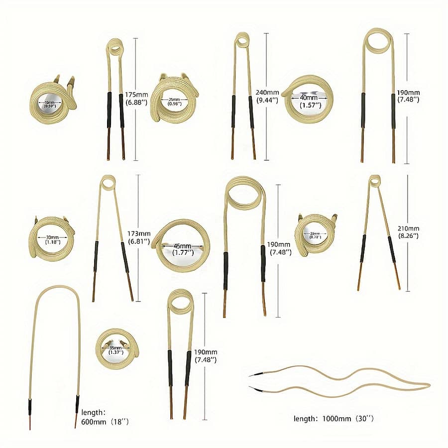 9pcs Induction Essential Coil Kit – 9pcs Magnetic Induction Heater Coils For Rusty Bolt And Nut Removal, Machine Not Included In This Product Automotive Shop Online at Dubai Trades 2