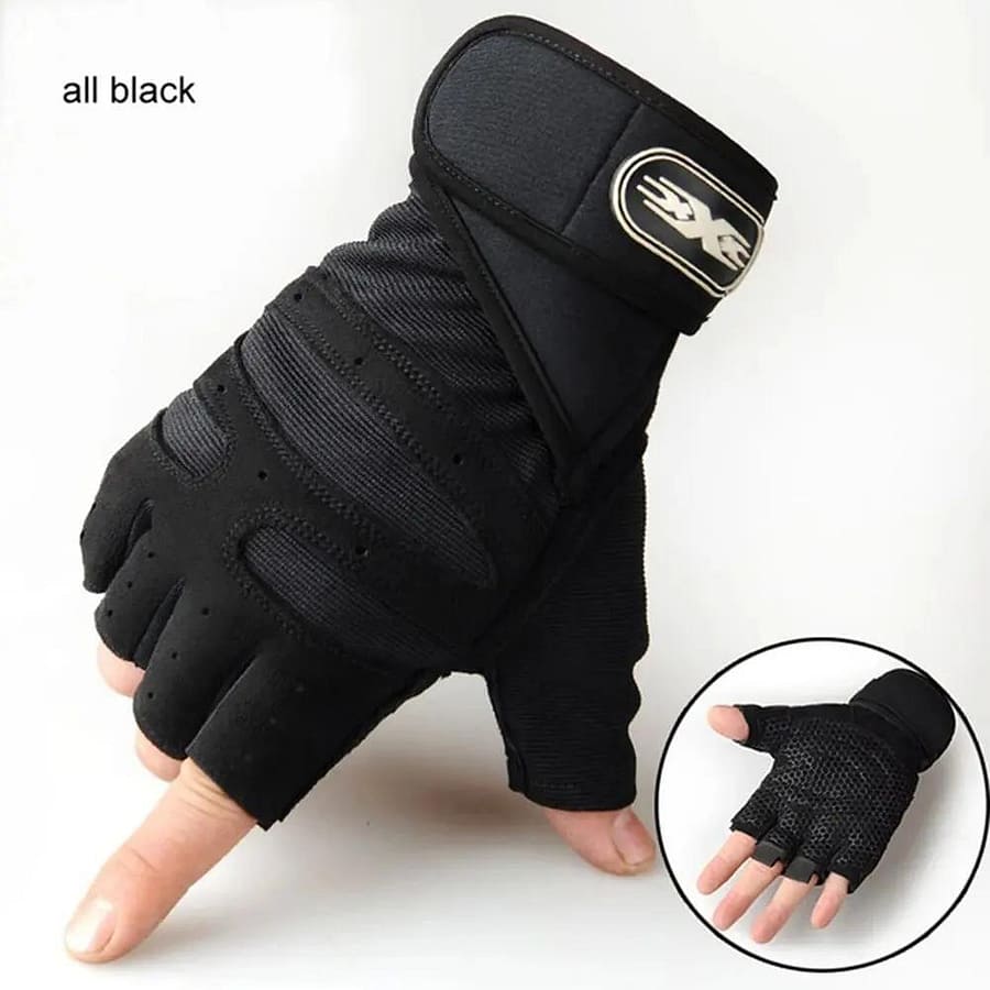 A Pair Of Gym Gloves For Men Women Fitness Weight Lifting Wristband Gloves Training Sports Exercise Cycling Glove Shockproof Accessories Shop Online at Dubai Trades 2