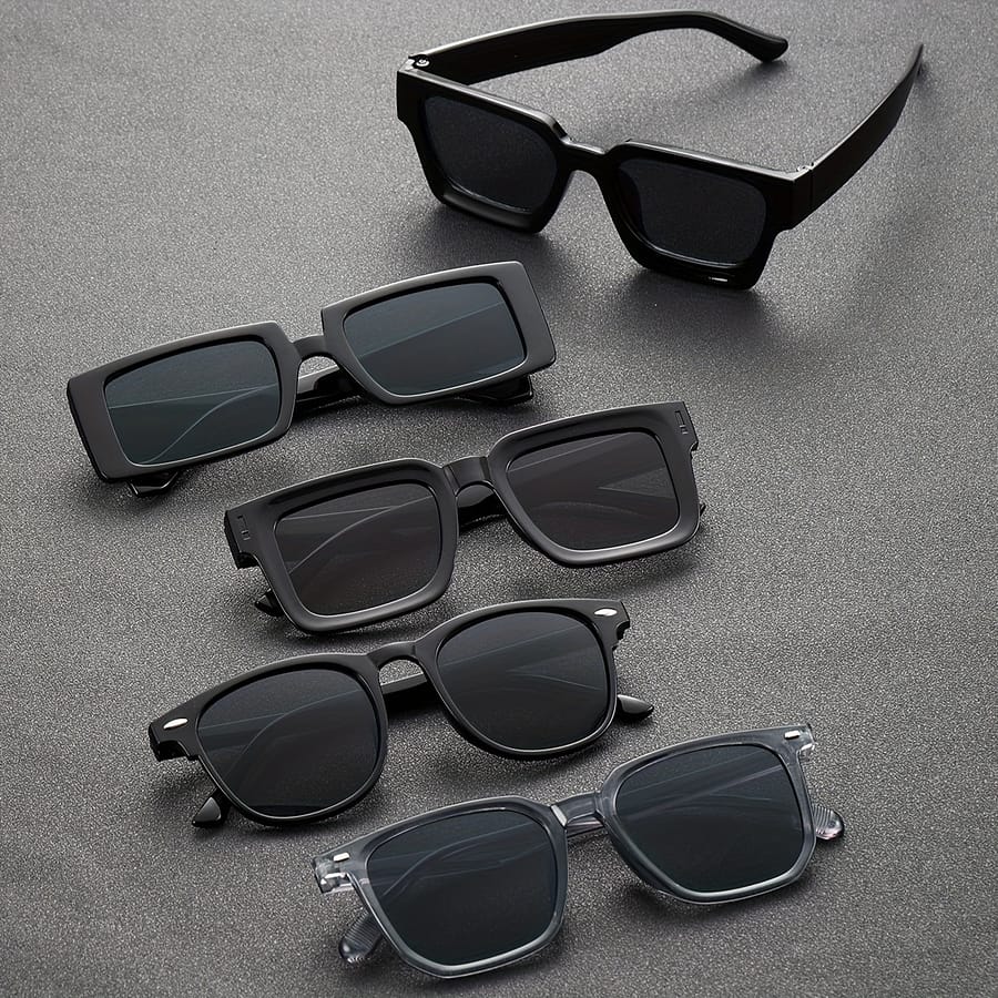 A Stylish And Practical Set Of 6 Men’ And Gray Combination Glasses That Are Versatile For Casual Wear. Accessories Shop Online at Dubai Trades 2
