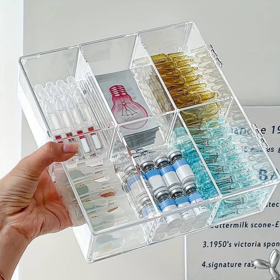 Acrylic Cosmetic Organizer – Large , Transparent Storage For Makeup, Skincare, Bath Shop Online at Dubai Trades 2