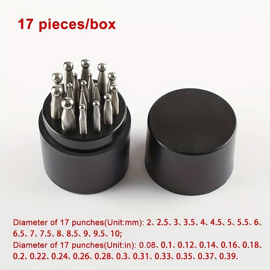 Beading Punch Head High Round Beading Set Of 17pcs Set Of 15pcs Jewelry Stamping Tool Arts, Crafts & Sewing Shop Online at Dubai Trades 2