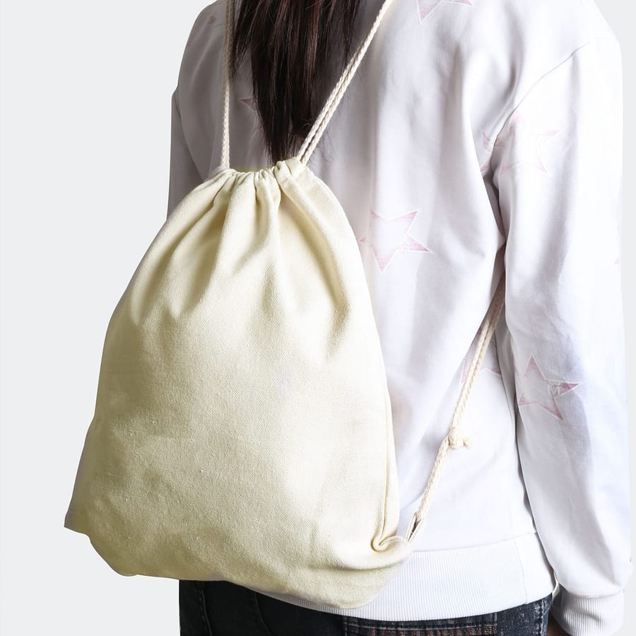 Canvas Drawstring Backpack For Outdoor Sport, Riding & Hiking, 33x42cm/12.99×16.54inches Fitness Drawstring Backpack Drawstring Bags Shop Online at Dubai Trades 2