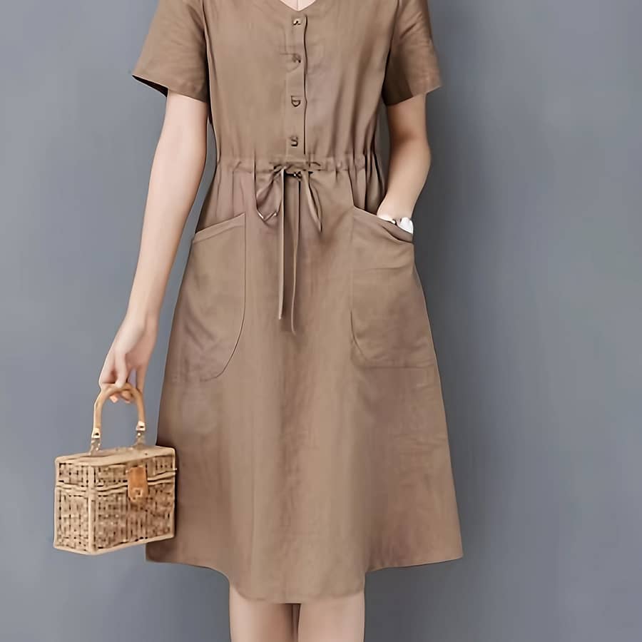 Casual Loose Linen Dress Clothing Shop Online at Dubai Trades 2