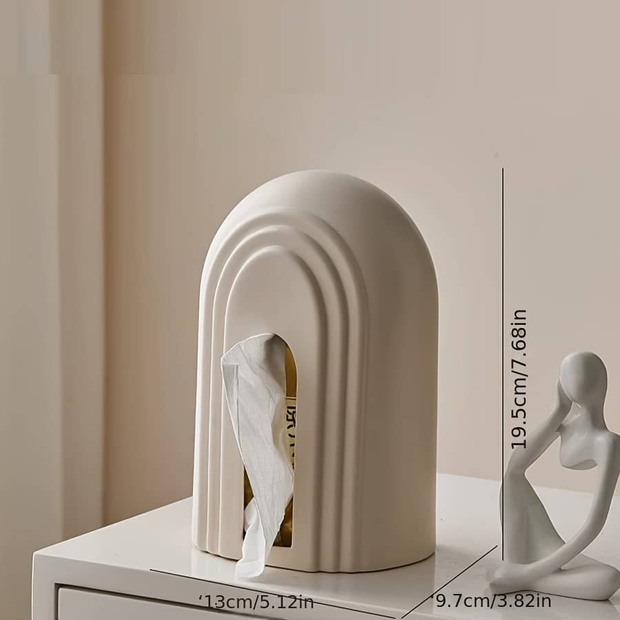 Ceramic Tissue Holder, Elegant Design Rectangle Shape Vertical Paper Towel Box For Home Art Decor – High-end Luxury Quality Bath Shop Online at Dubai Trades 2