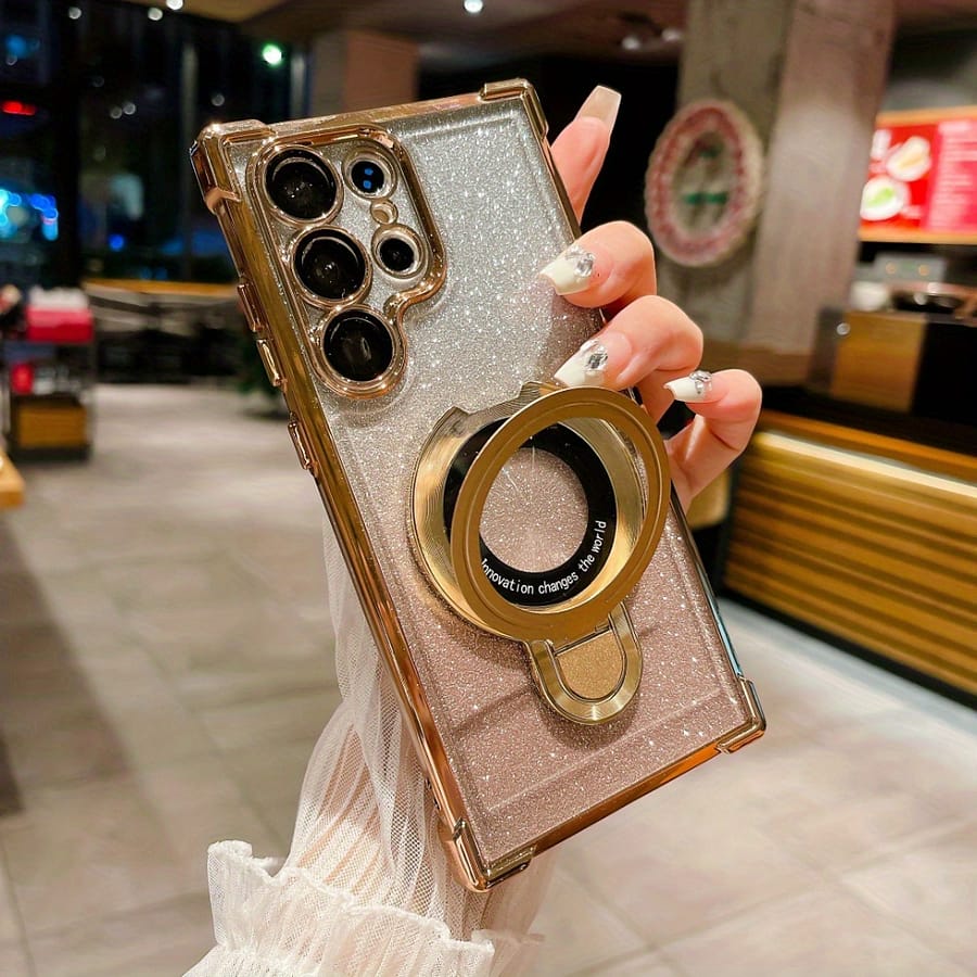 Chic Magnetic Gradient Phone Case With Stand S24 Ultra/s23 Ultra/s22 Ultra & More – Perfect Easter, Birthday, Christmas Gift For Girlfriend, , Family Basic Cases Shop Online at Dubai Trades 2