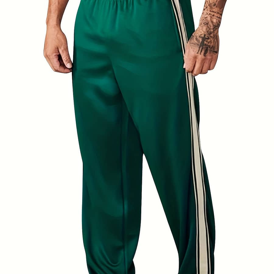 Colorblock Pants For Men, Long Straight Trousers For Outdoor Sports Active Shop Online at Dubai Trades 2