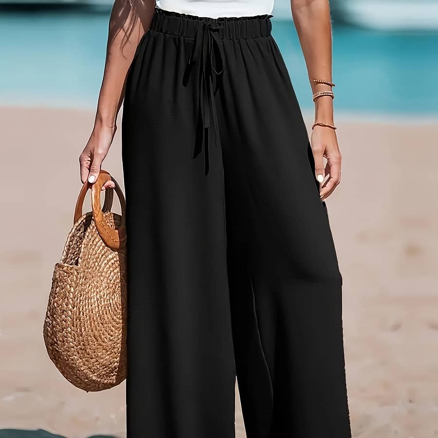 Comfortable And Breathable High-waisted Loose Wide-leg Pants For Women’s Casual Fashion. Clothing Shop Online at Dubai Trades 2