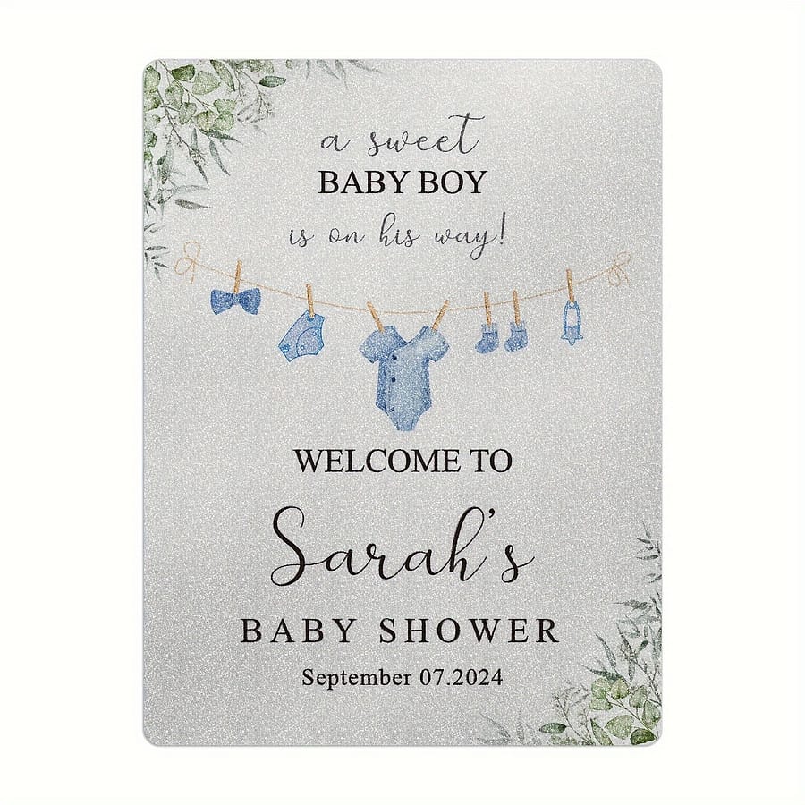 Custom Shower Welcome Sign – Personalized Name, Baptism & Gender Reveal Parties, Pvc Material Children's Party Supplies Shop Online at Dubai Trades 2