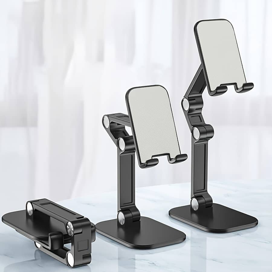 Desktop Mobile Phone Holder With Adjustable Height, Foldable And Portable , Xiaomi, Vivo, Oppo, , Lg, Iphone16,15,14,13,12,11, Pro, Pro Max, Plus Accessories Shop Online at Dubai Trades 2