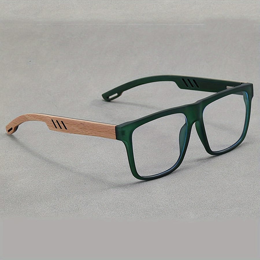 Elegant Cool Flat , With Wood Temples, For Men Women School Business Supply Photo Prop Accessories Shop Online at Dubai Trades 2