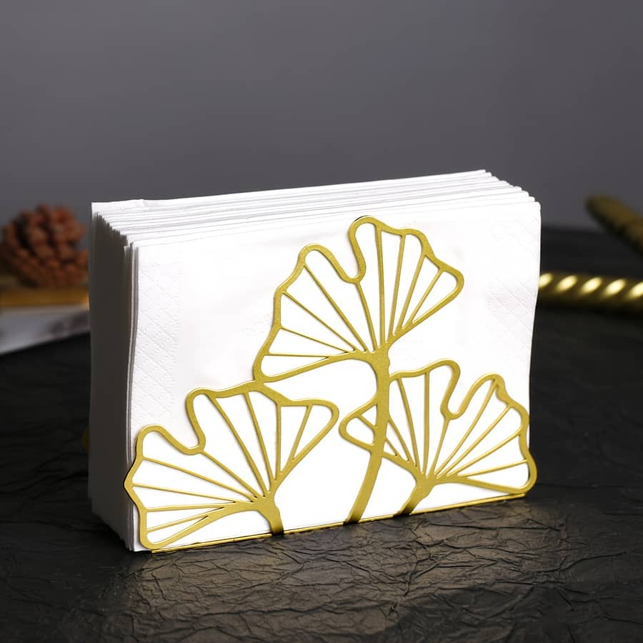 Elegant Metal Ginkgo Leaf Napkin Holder – Dining & Coffee Tables, Kitchen Decor, Ideal For Restaurants, Hotels, Cafes Food Service Equipment & Supplies Shop Online at Dubai Trades 2