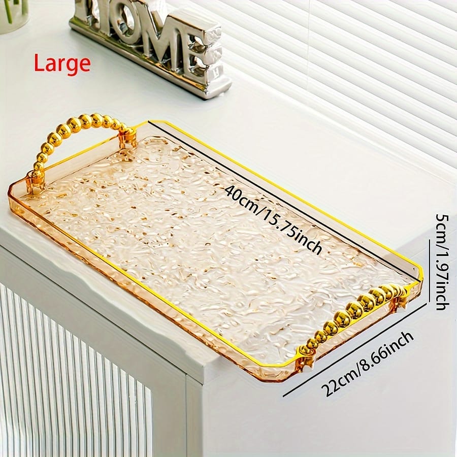 Elegant Plastic Tray Set: Rectangular Tea Tray, Home Use, Fruit Platter, 2 Sizes Available – Medium & Large Breakfast Trays Shop Online at Dubai Trades 2