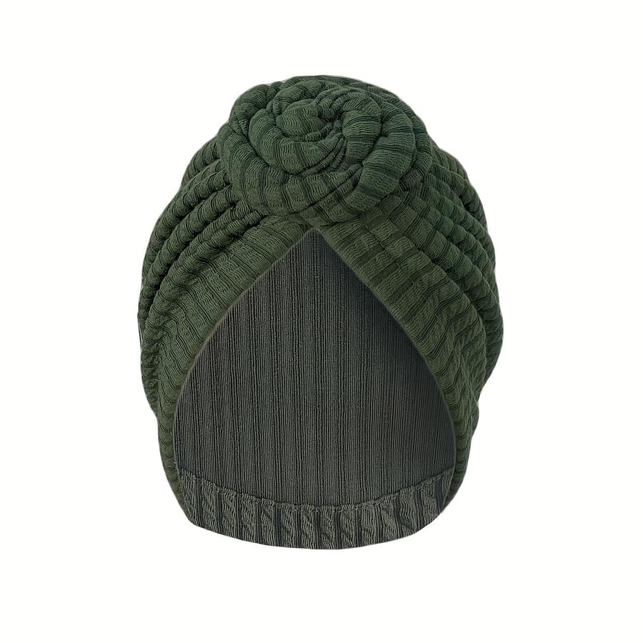Embossed Twist Knot Turban Hats Vintage Solid Color Head Wraps Classic Beanies Ramadan Headscarf Chemo Cap For Women Accessories Shop Online at Dubai Trades 2