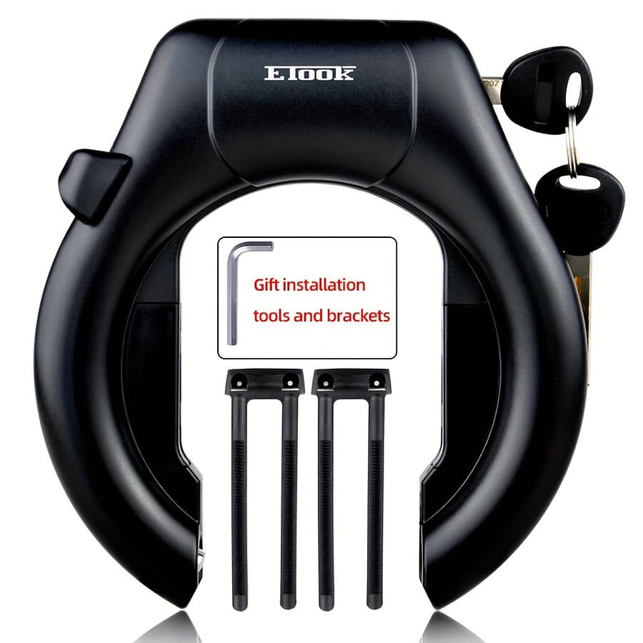 Etook Heavy-duty Bike Lock – Anti-theft U-shaped Crab Claw Design For Mountain & Road Bikes, Stainless With Paint Accessories Shop Online at Dubai Trades 2