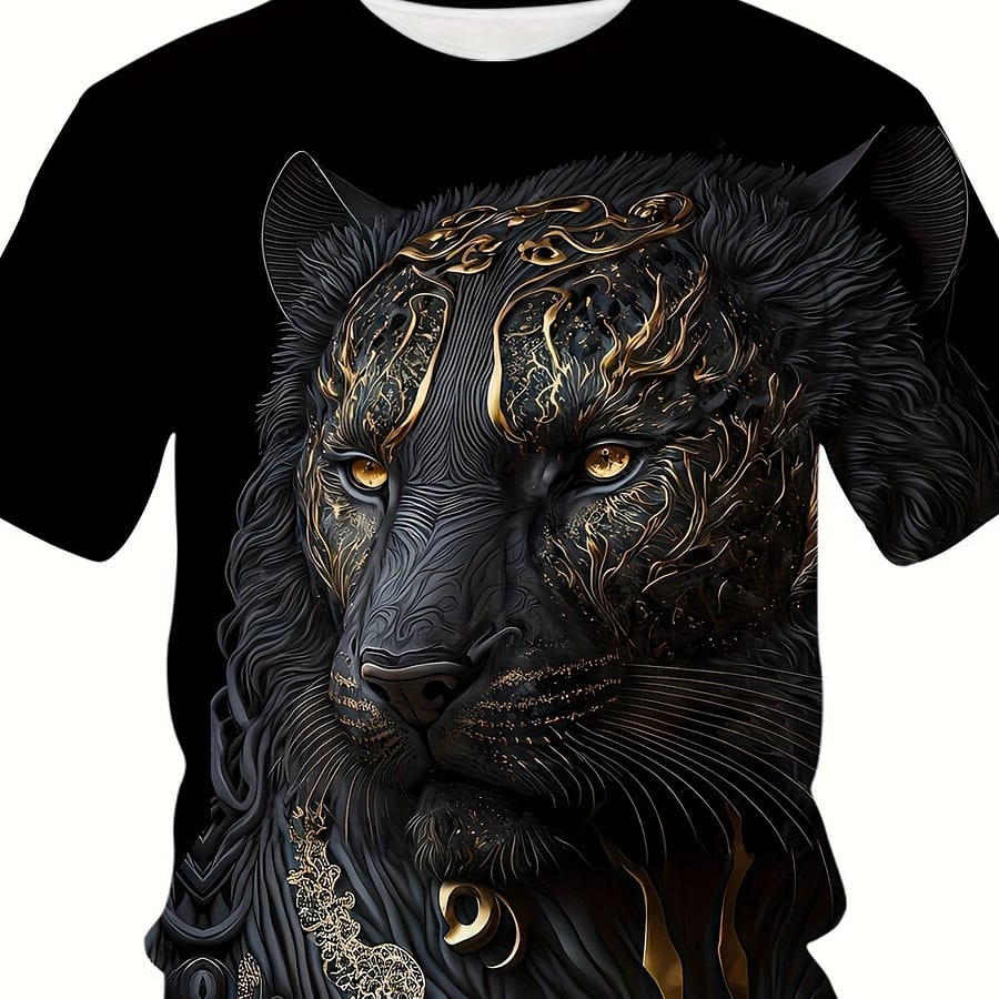 Fashion 3d Graphic Print Men’s Novelty Short Sleeve Crew Neck T-shirt, Summer Outdoor Clothing Shop Online at Dubai Trades 2