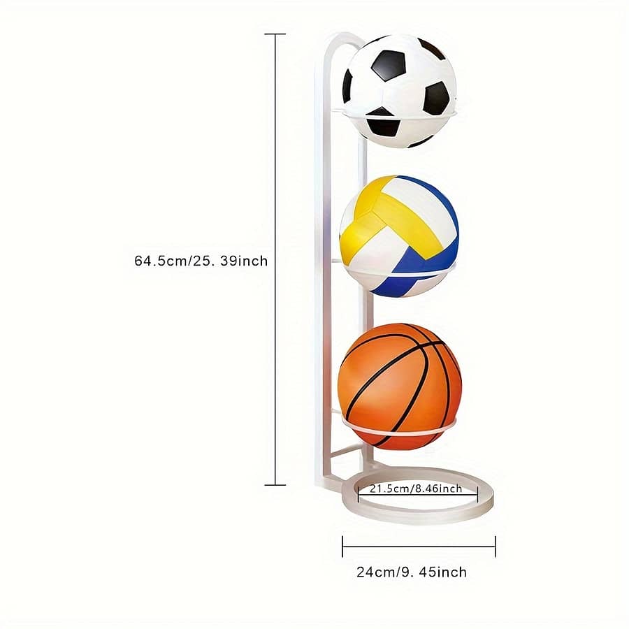 Fashion Basketball Storage Rack, Sports Ball Holder Display Rack For Soccer, Basketball, Volleyball & Soccer Accessories Shop Online at Dubai Trades 2
