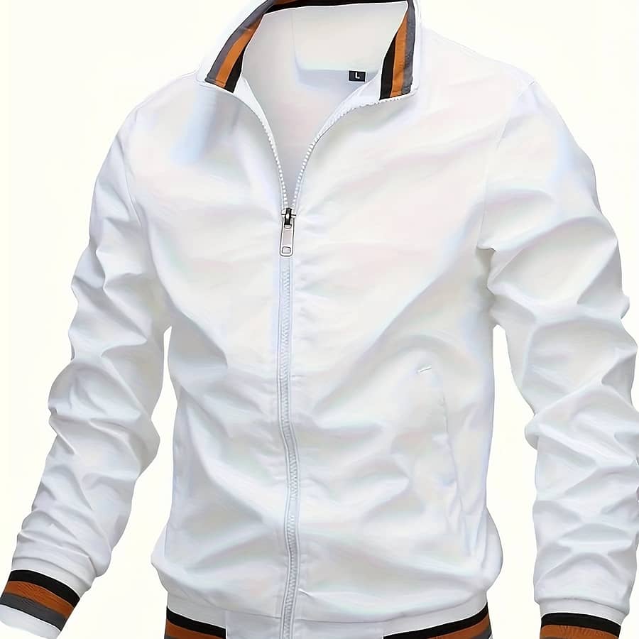 Fashionable And Casual Men’ Cardigan Zipper Long Sleeve Stand Collar Jacket, Comfortable And , Suitable For Dates, Suitable For Autumn And Winter Clothing, Shoes & Jewelry Shop Online at Dubai Trades 2
