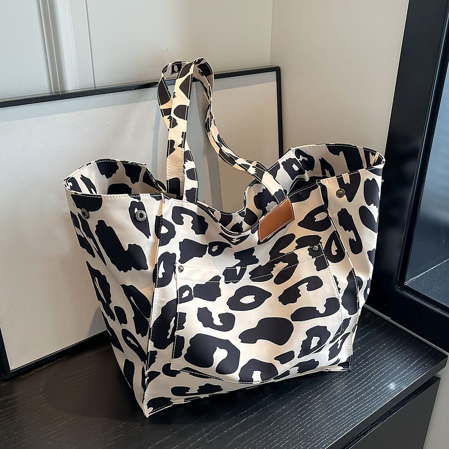 Fashionable Large Capacity Tote Bag For Women, Leopard Pattern Shoulder Bag Clothing, Shoes & Jewelry Shop Online at Dubai Trades 2