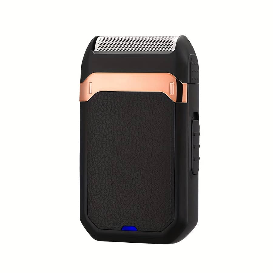 Gertzy Men’s Electric Foil Shaver With Brush – Rechargeable Usb-powered, Stainless Steel Blade, 30-45 Minute , Black & Rose – Perfect Gift For Home Use, Mini Portable Shaver Appliances Shop Online at Dubai Trades 2