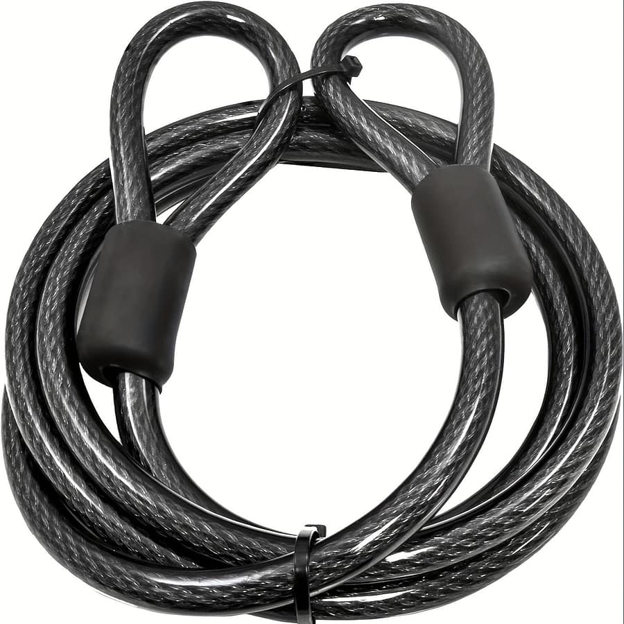 Heavy Duty Security Cable, Vinyl Coated Braided Steel With Sealed Ends, 4-ft Bicycle Accessories Shop Online at Dubai Trades 2