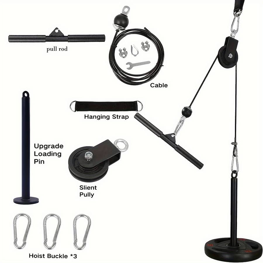 High Position Pull-down Pulley Rope Set Biceps Fitness Equipment Home Gym Exercise & Fitness Shop Online at Dubai Trades 2