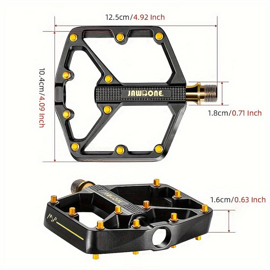 Jawbone Mtb Bike Pedals, Mountain Bicycle Flat Pedals, Aluminum 9/16″ Sealed Bearing Lightweight Platform Cycling Accessories Cycling Shop Online at Dubai Trades 2