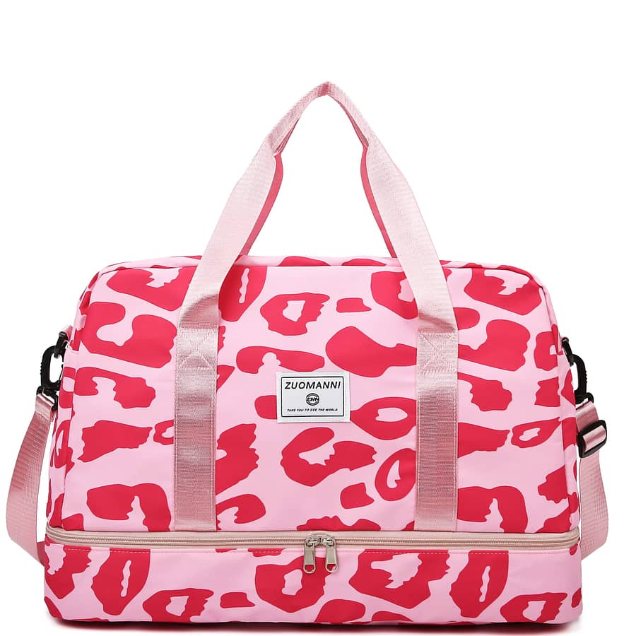 Leopard Pattern Travel Duffle Bag, Nylon Large Capacity Sports Gym Bag, Lightweight Carry On Luggage Clothing, Shoes & Jewelry Shop Online at Dubai Trades 2