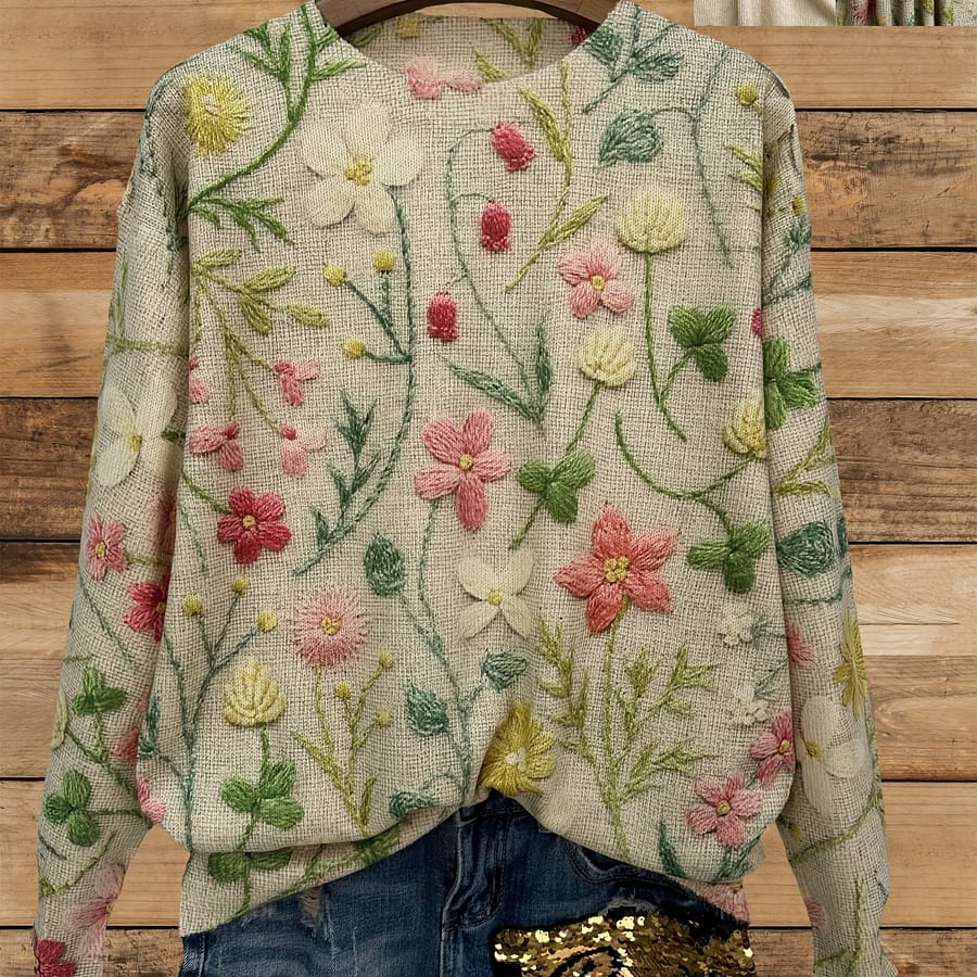 Lightweight Women’s Sweater With A Round Neck And Long Sleeves, Featuring An . Clothing Shop Online at Dubai Trades 2