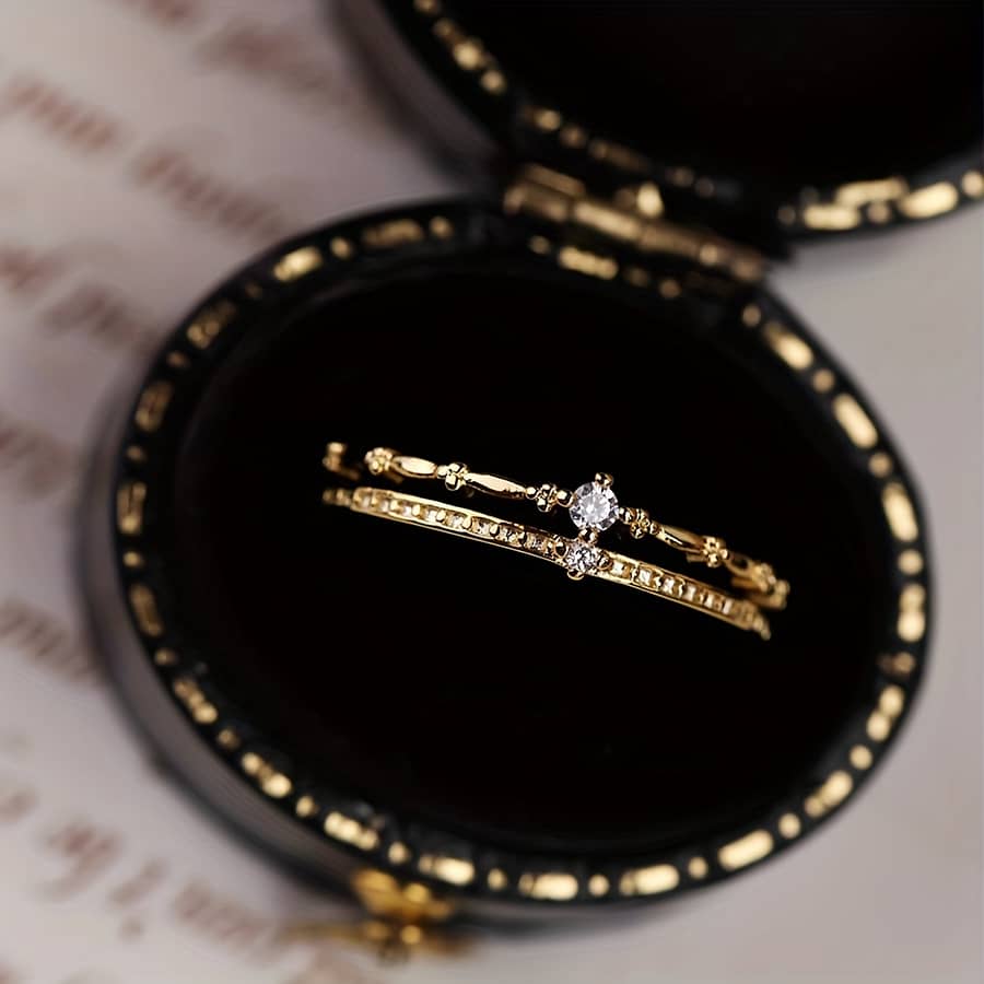 Luxurious And Vintage S925 Sterling Silver Synthetic Cubic Zirconia Double-layer Crown Ring, A Perfect Gift For Women On Valentine’s Day Or Gatherings. Clothing, Shoes & Jewelry Shop Online at Dubai Trades 2
