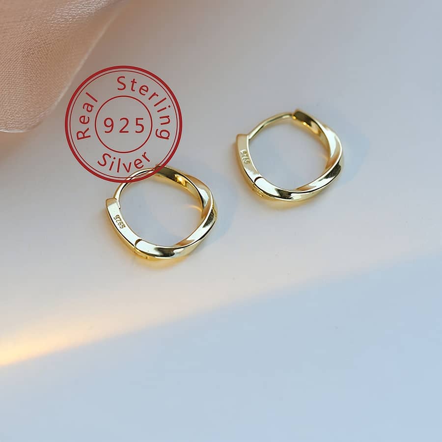 Luxury Earrings Sterling Silver Hoop Earrings For Women, Hoop Earrings & Rose Golden Earrings Clothing, Shoes & Jewelry Shop Online at Dubai Trades 2