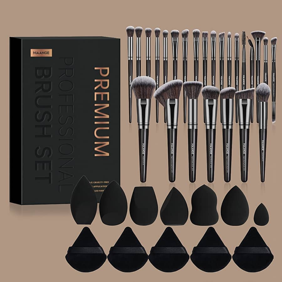 Maange 37pcs Makeup Tool Set With A Box, Including 25 Makeup Brushes And 12 Sponge Accessories, Valentine’s Day And Mother’s Day Gifts, Portable For Travel. Beauty & Personal Care Shop Online at Dubai Trades 2