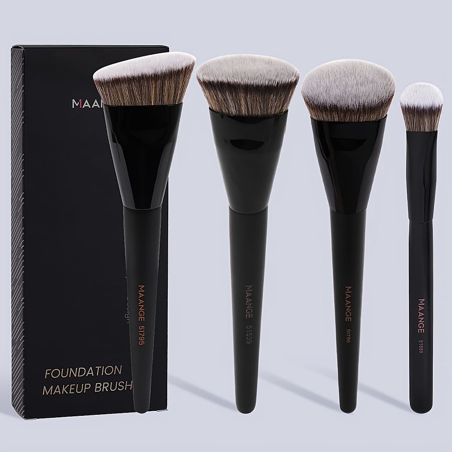 Maange Kabuki Makeup Brush Set 4pc – Foundation, Blush & Brushes – Soft Nylon Bristles For Types – Abs Handle – Unscented Tools For Daily Use & Travel – Ideal Women’s Gift Beauty & Personal Care Shop Online at Dubai Trades 2