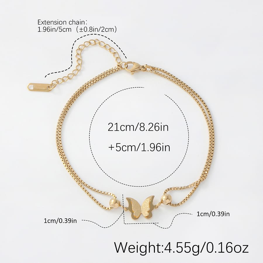 Matte Anklet For Women, Made Of Hypoallergenic Stainless Steel, Suitable For Or Vacation Anklets Shop Online at Dubai Trades 2