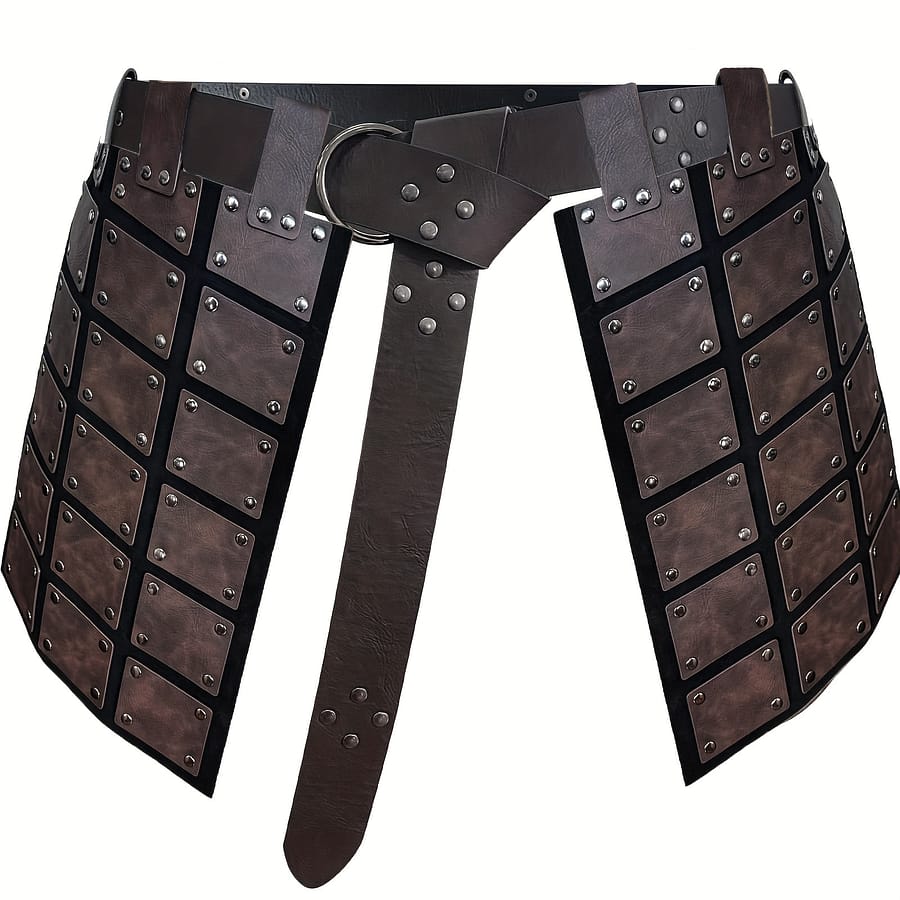 Medieval Leather Thigh Armor, Retro Double Sides Waist Armor With Belt, Mercenary& Skirt Armor For Larp, Leather Armor, Meppsa Accessories Shop Online at Dubai Trades 2