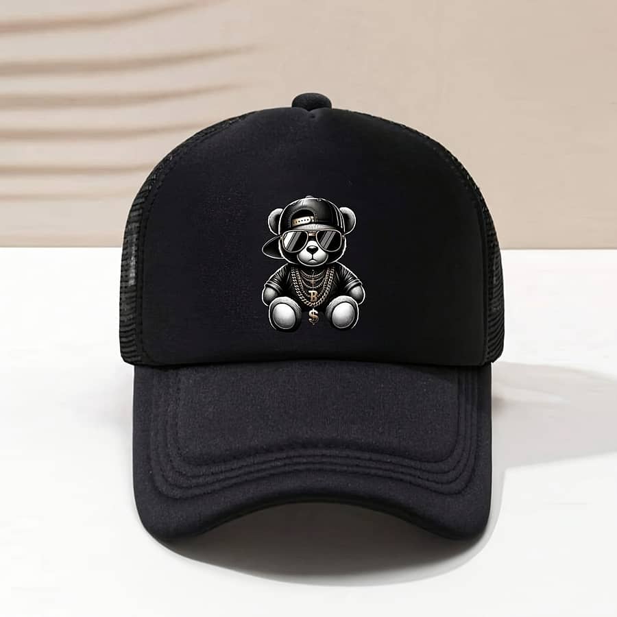 Men’s Adjustable Breathable Baseball Cap With Cartoon – Stylish Mesh Sun Hat For Outdoor Activities Accessories Shop Online at Dubai Trades 2