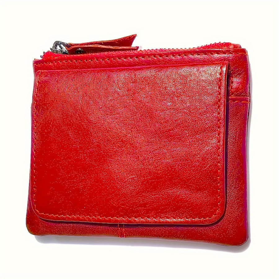 Men’s Authentic Genuine Top Layer Wallet, Anti-theft Wallet Large Capacity Coin With Id Window, Card Case With Zip Coin Pocket Accessories Shop Online at Dubai Trades 2