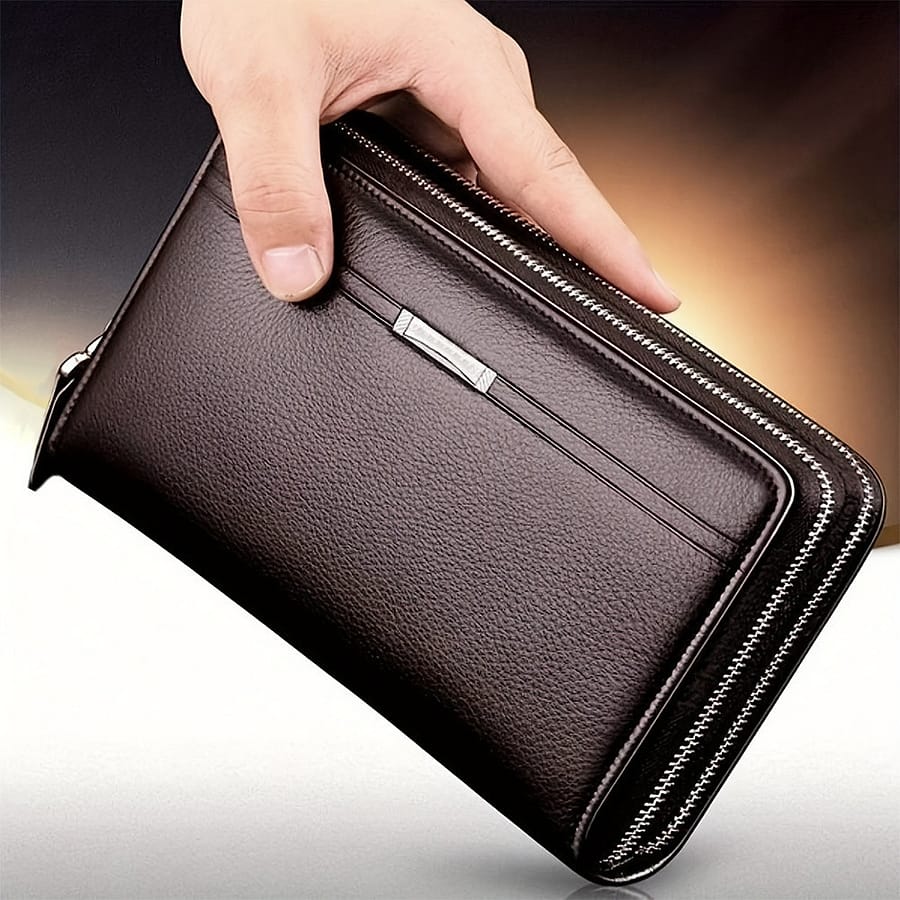 Men’s Business Long Wallet, Large Clutch Bag Handbag, Mobile Phone Bag, Gift For Men Accessories Shop Online at Dubai Trades 2
