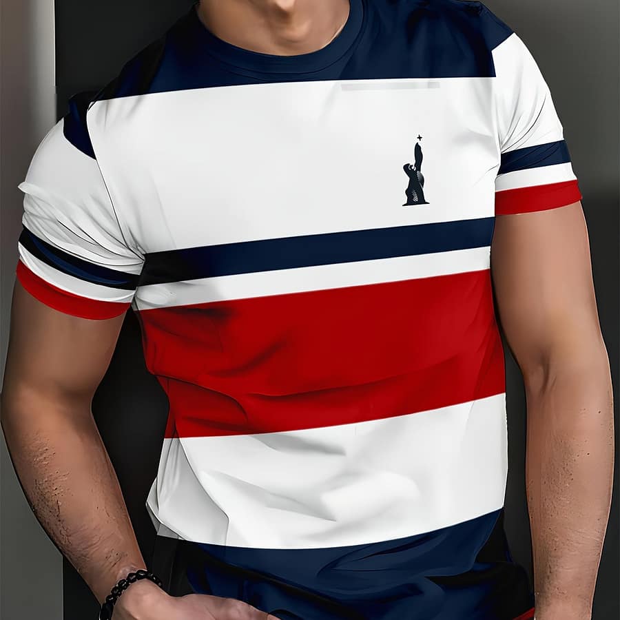 Men’s Color Eagle T-shirt, Short Sleeve Crew Neck Tee, Men’s Clothing For Summer Outdoor Clothing Shop Online at Dubai Trades 2